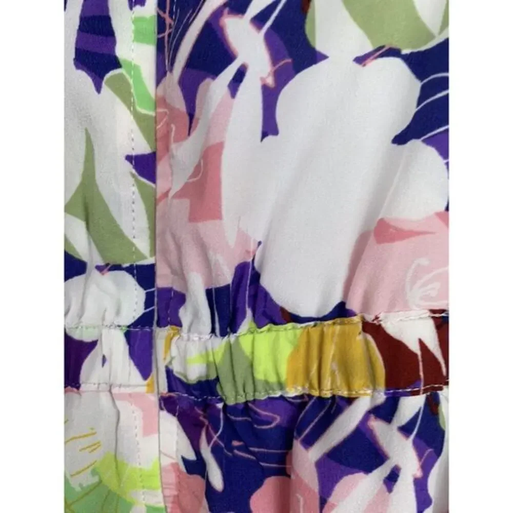 J CREW Dress Womens size 4 Floral Spaghetti Strap floral multi‎ colored pockets